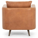 Kaya Leather Swivel Chair, Haven Tobacco by Four Hands