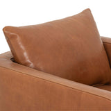 Kaya Leather Swivel Chair, Haven Tobacco by Four Hands