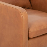 Kaya Leather Swivel Chair, Haven Tobacco by Four Hands