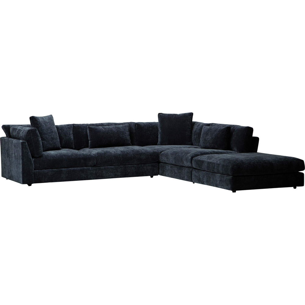 Kellen Sectional, Vickie Night-Furniture - Sofas-High Fashion Home - Ottoman Right Facing