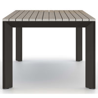Kelson Outdoor Dining Table, Weathered Grey