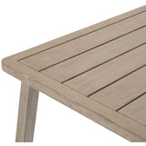 Kipp Outdoor Dining Table, Weathered Grey - Furniture - Dining - High Fashion Home