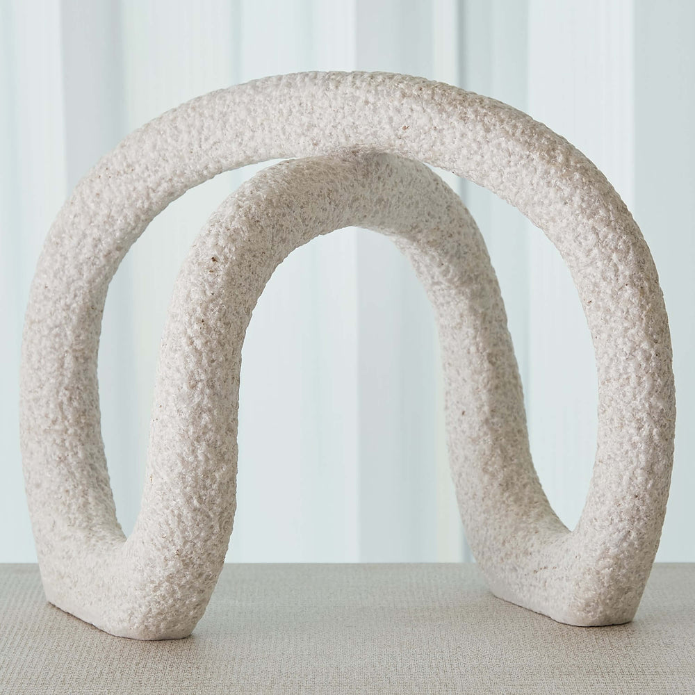 Knott Sculpture, White Marble-Accessories-High Fashion Home