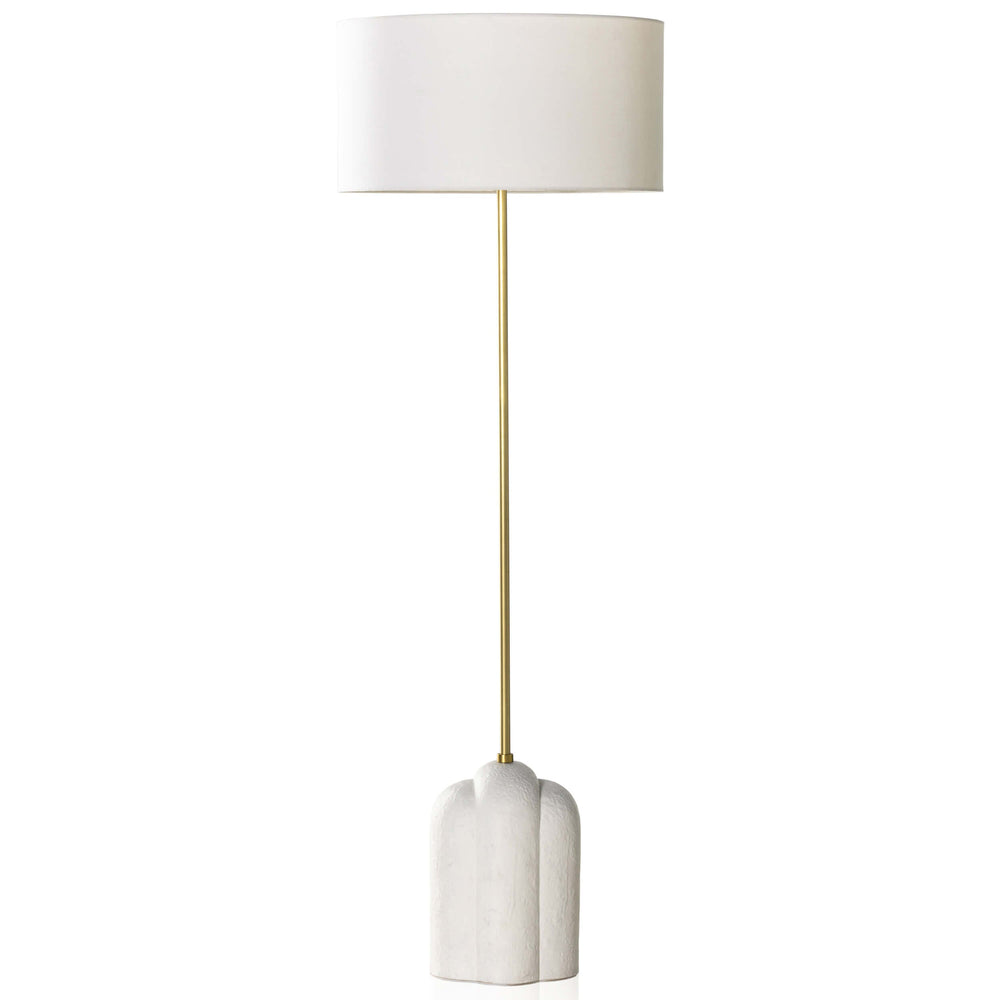 Koa Floor Lamp, Adobe Textured Concrete
