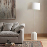 Koa Floor Lamp, Adobe Textured Concrete