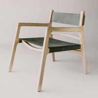 Kolding Leather Chair, Seagrass Green
