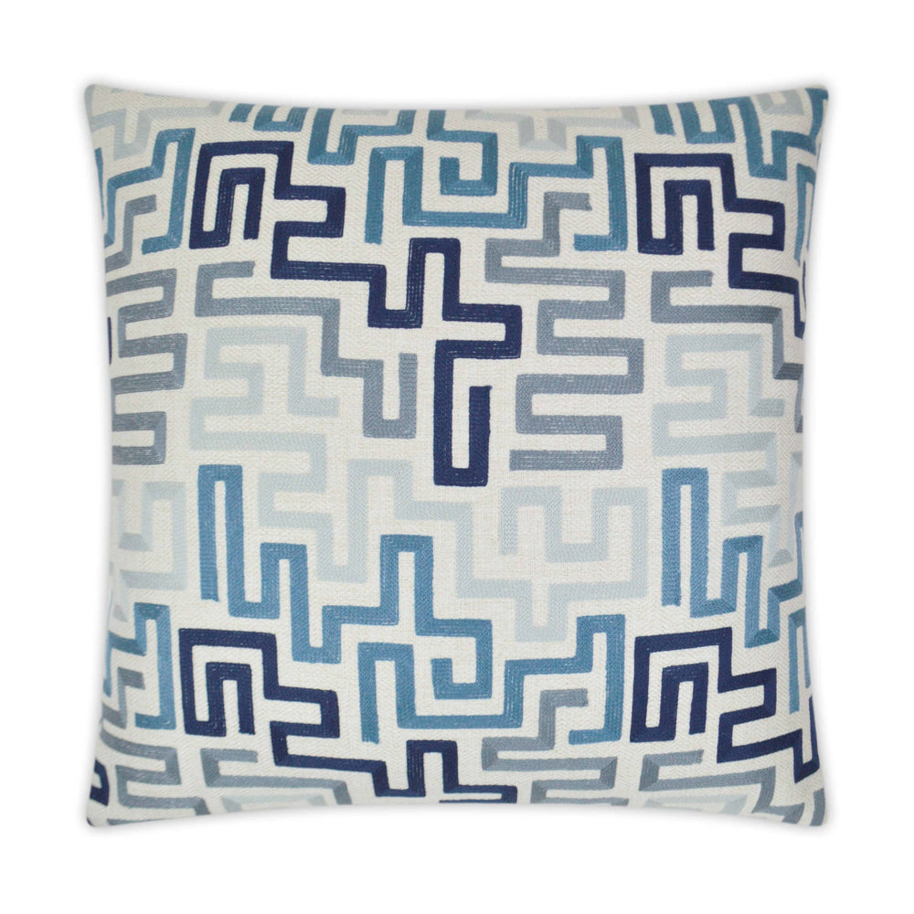 Labyrinth Pillow, Indigo