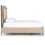 Leigh Upholstered Bed, Palm Ecru-Furniture - Bedroom-High Fashion Home