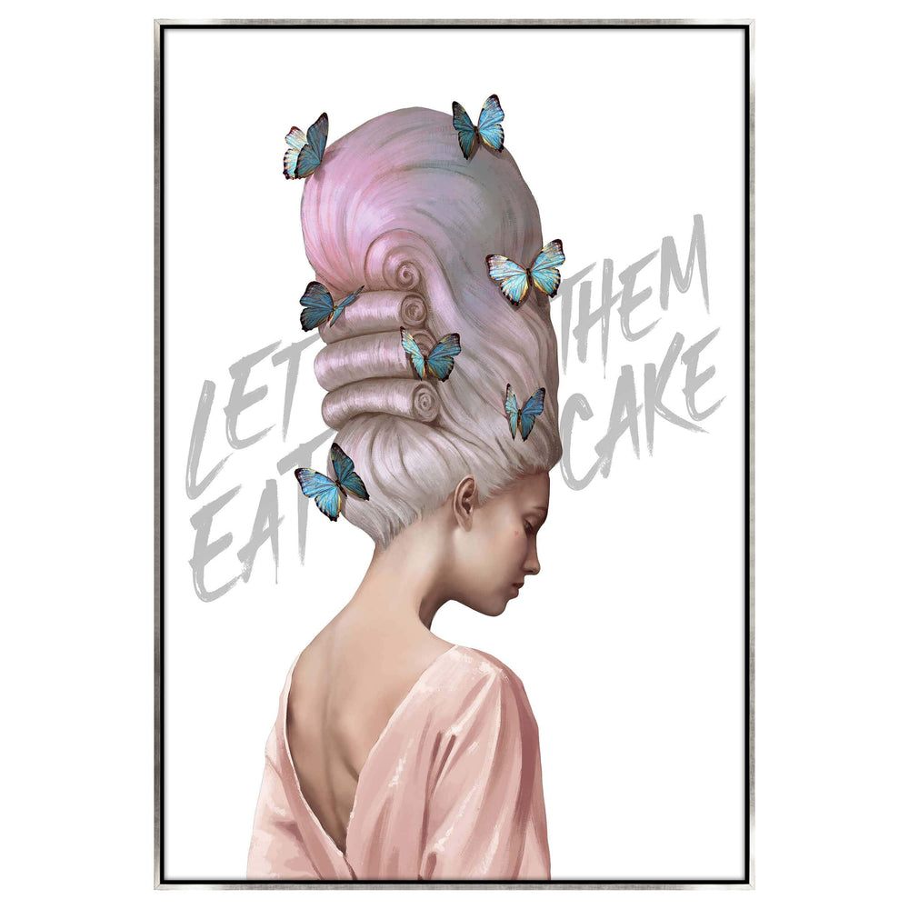 Let Them Eat Cake Poly Silver Float Framed - Accessories Artwork - High Fashion Home