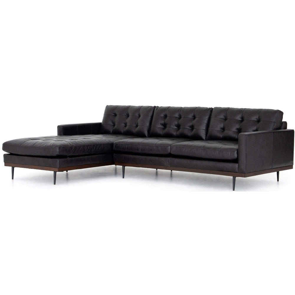 Lexi LAF Leather Sectional, Sonoma Black - Modern Furniture - Sectionals - High Fashion Home