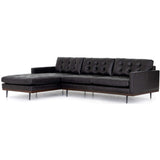 Lexi LAF Leather Sectional, Sonoma Black - Modern Furniture - Sectionals - High Fashion Home