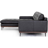 Lexi LAF Leather Sectional, Sonoma Black - Modern Furniture - Sectionals - High Fashion Home