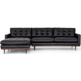 Lexi LAF Leather Sectional, Sonoma Black - Modern Furniture - Sectionals - High Fashion Home