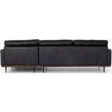 Lexi RAF Leather Sectional, Sonoma Black - Modern Furniture - Sectionals - High Fashion Home