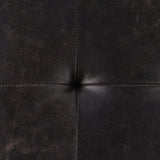 Lindy Leather Bench, Rialto Ebony - Furniture - Chairs - High Fashion Home