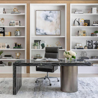 Linea Desk, Black - Furniture - Office - High Fashion Home