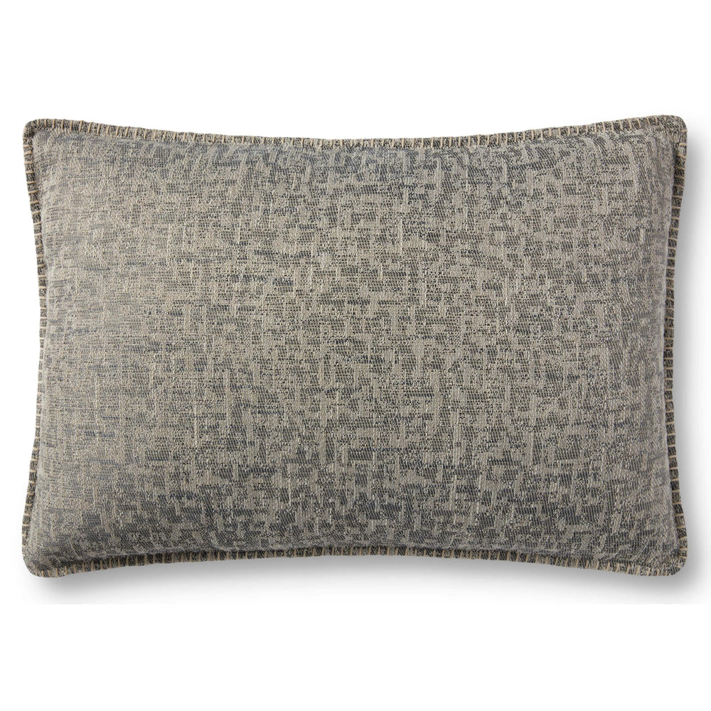 Loloi Jacquard Woven Pillow, Grey-Accessories-High Fashion Home