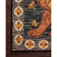Loloi Rug Tigress TIG-02, Charcoal/Tangerine-Rugs1-High Fashion Home