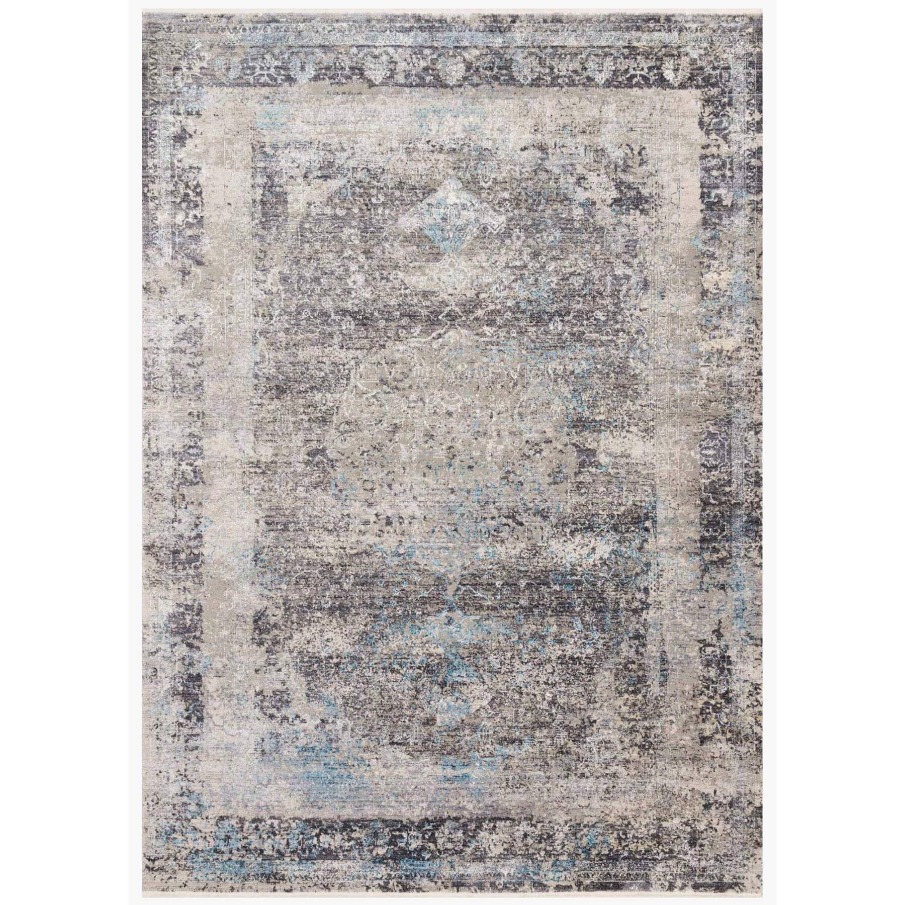 Loloi Rug Franca FRN03, Charcoal/Sky High Fashion Home