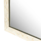 Loredo Floor Mirror, White Bone-Accessories-High Fashion Home