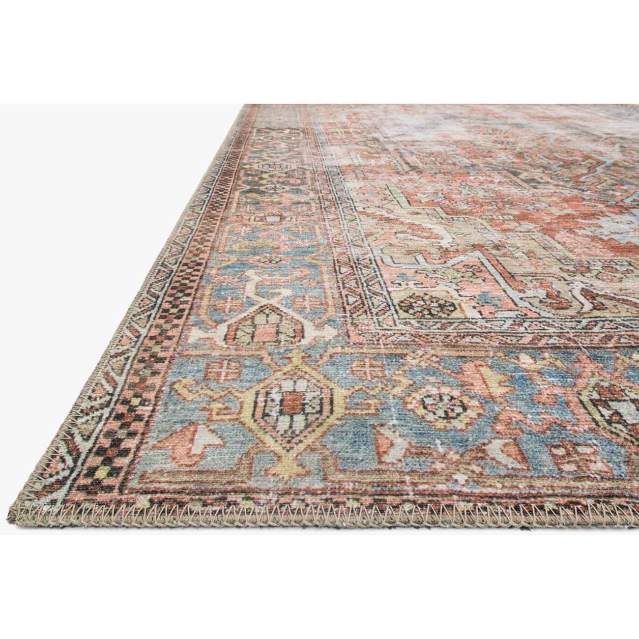 Loloi II Rug Loren LQ15 Terracotta/Sky High Fashion Home