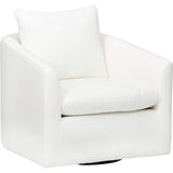 Lyle Swivel Chair, Nathan White-Furniture - Chairs-High Fashion Home
