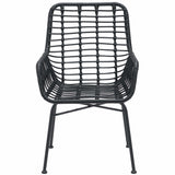 Lyon Outdoor Dining Chair, Black, Set of 2-Furniture - Dining-High Fashion Home