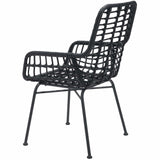 Lyon Outdoor Dining Chair, Black, Set of 2-Furniture - Dining-High Fashion Home