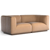 Mabry 2 Piece Leather Sectional, Nantucket Oatmeal