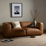 Mabry 2 Piece Leather Sectional, Nantucket Oatmeal