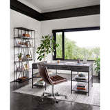 Malibu Leather Office Chair, Antique Whiskey - Furniture - Office - High Fashion Home