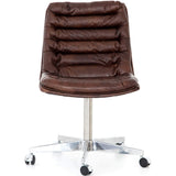Malibu Leather Office Chair, Antique Whiskey - Furniture - Office - High Fashion Home