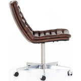 Malibu Leather Office Chair, Antique Whiskey - Furniture - Office - High Fashion Home