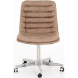 Malibu Leather Office Chair, Natural Washed Mushroom - Furniture - Office - High Fashion Home