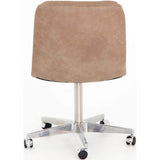 Malibu Leather Office Chair, Natural Washed Mushroom - Furniture - Office - High Fashion Home