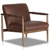 Markia Leather Chair, Brickhouse Dark Brown