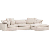 Mateo 4 Piece Modular Sectional, Romo Linen - Modern Furniture - Sectionals - High Fashion Home