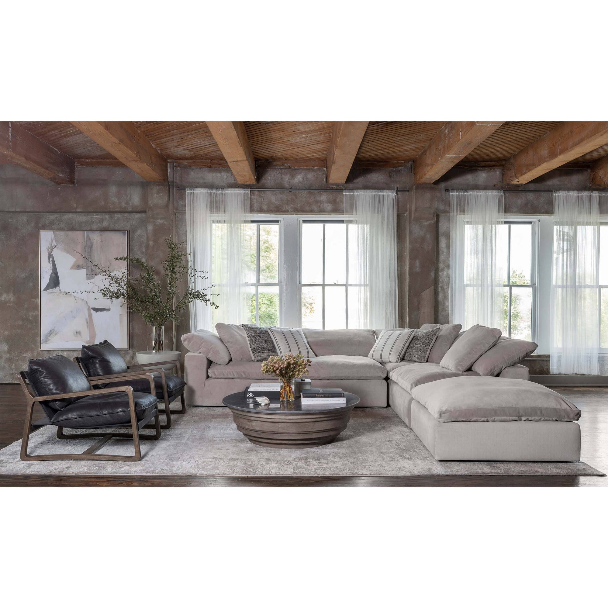 Mateo 5 Piece Modular Sectional Romo Linen High Fashion Home