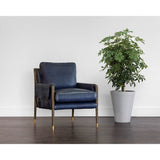 Mauti Leather Chair, Cortina Ink-Furniture - Chairs-High Fashion Home