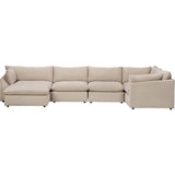 Maverick Sectional, Daly Linen-Furniture - Sofas-High Fashion Home