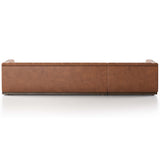 Maxx 2 Piece 129" LAF Leather Sectional, Heirloom Sienna