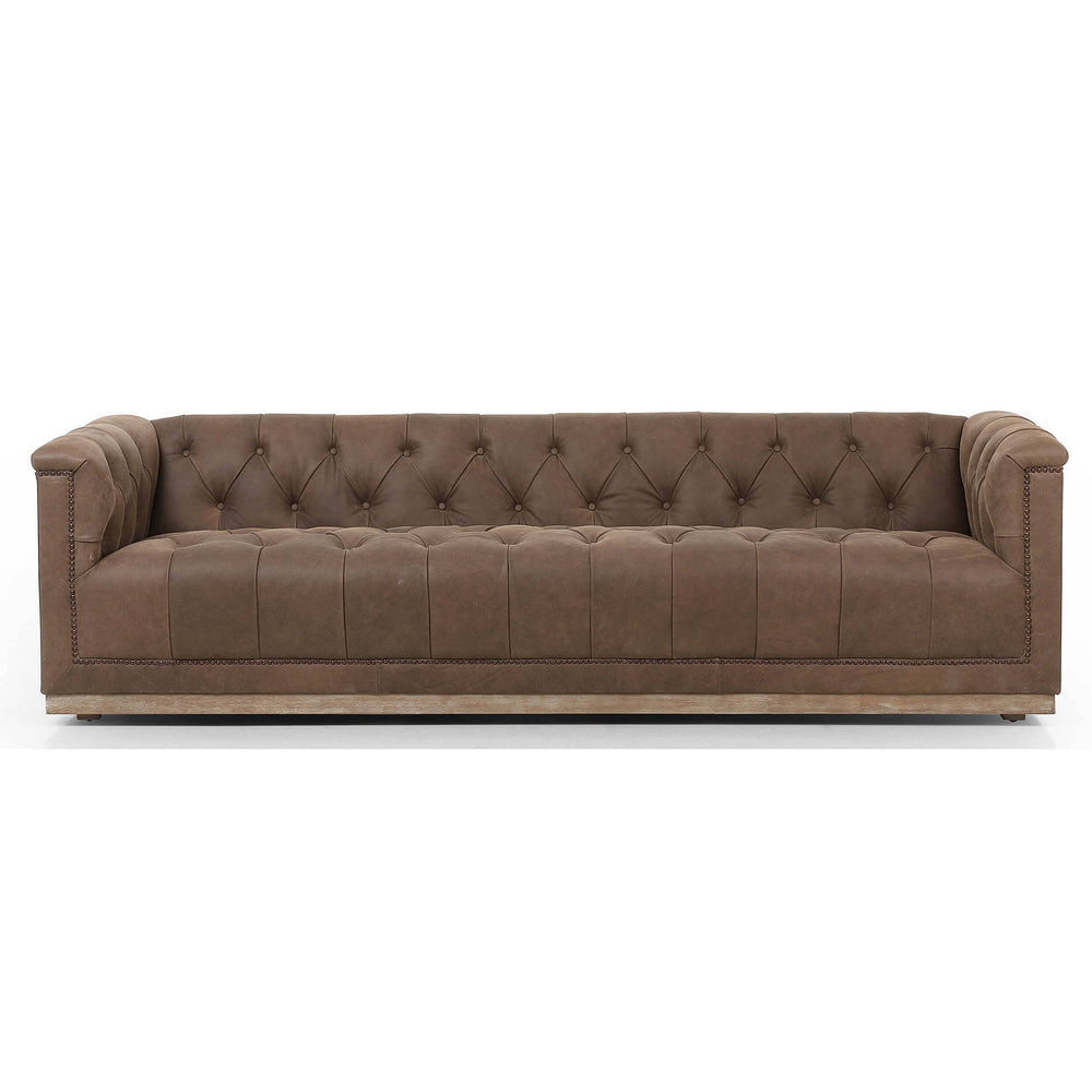 Maxx Leather Sofa, Umber Grey-Furniture - Sofas-High Fashion Home