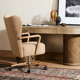 Melrose Desk Chair, Sheepskin Camel by Four Hands