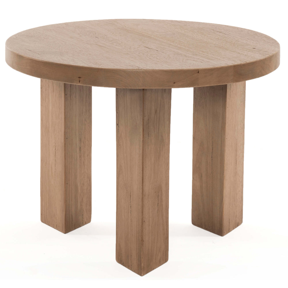 Mesa End Table, Light Brushed Parawood