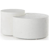 Meza Nesting Coffee Table, White-Furniture - Accent Tables-High Fashion Home