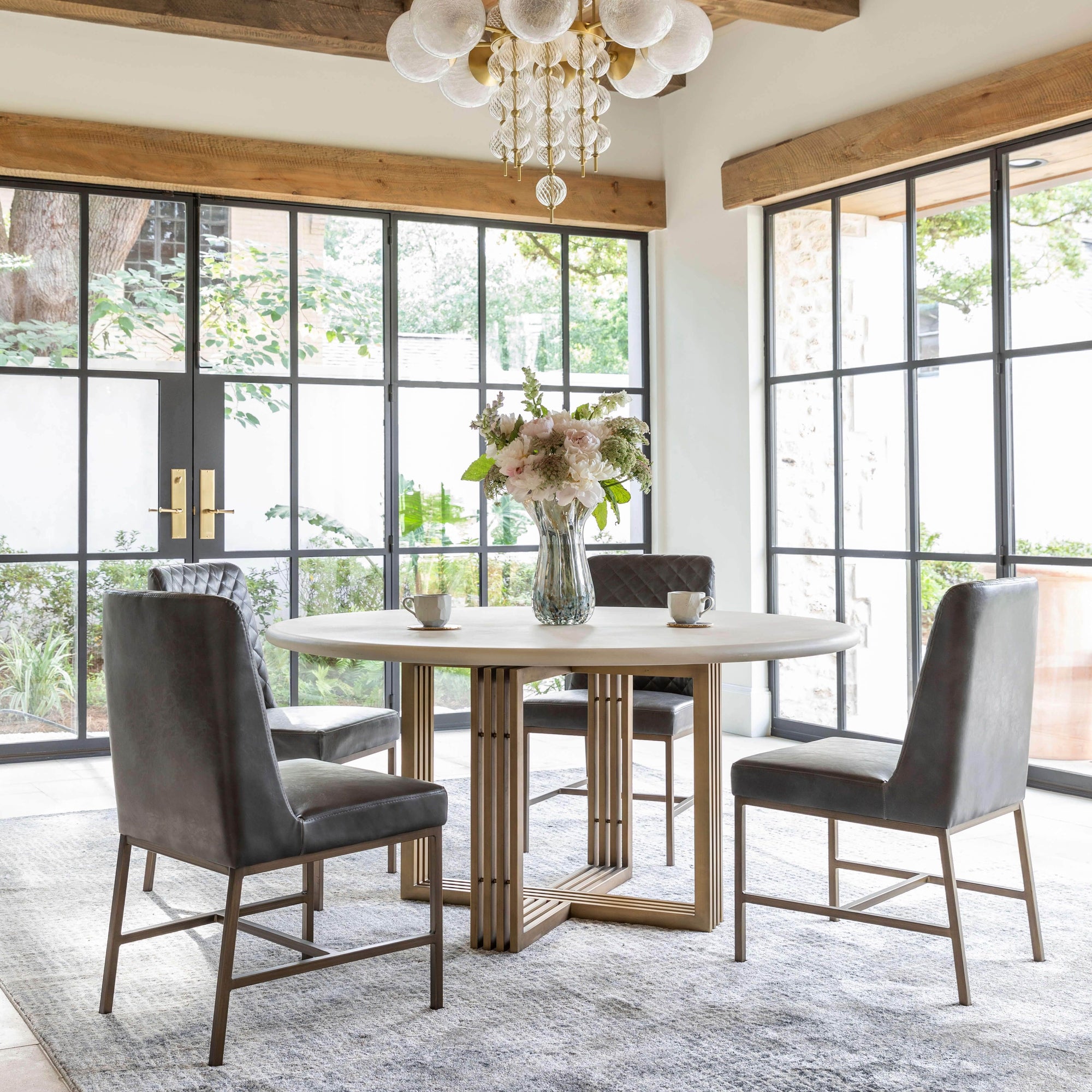 Mia round shop dining table