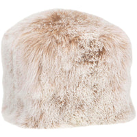 Mongolian Cube Pouf, Nude - Furniture - Chairs - High Fashion Home