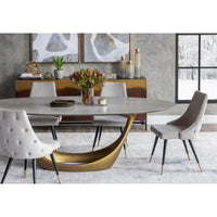 Montana Dining Table, Gray/Gold Base-Furniture - Dining-High Fashion Home
