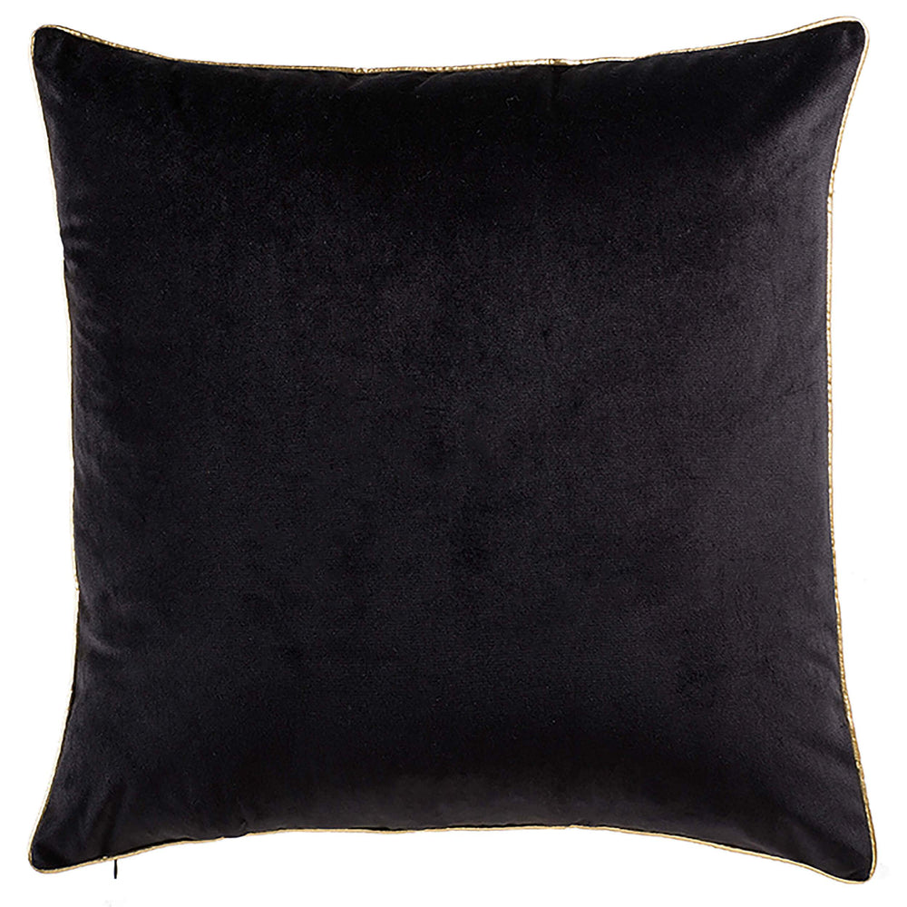 Cloud 9 Noah Pillow, Black/Gold - Accessories - High Fashion Home