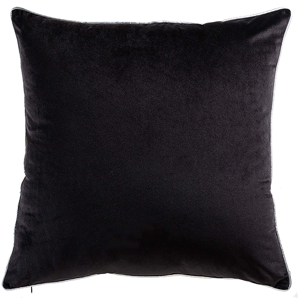 Cloud 9 Noah Pillow, Black/Silver - Accessories - High Fashion Home